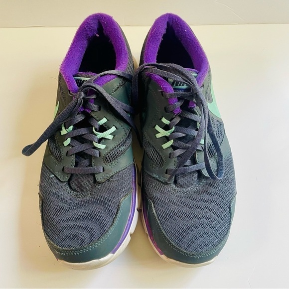 Nike Gray Teal and Purple Athletic Sneakers Size 9 - Picture 4 of 8